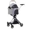 Foldable Pet Strollers Small Medium Dog Lightweight Four-wheel Stroller Multifunctional Carrying Basket Outdoor Travel Carrier