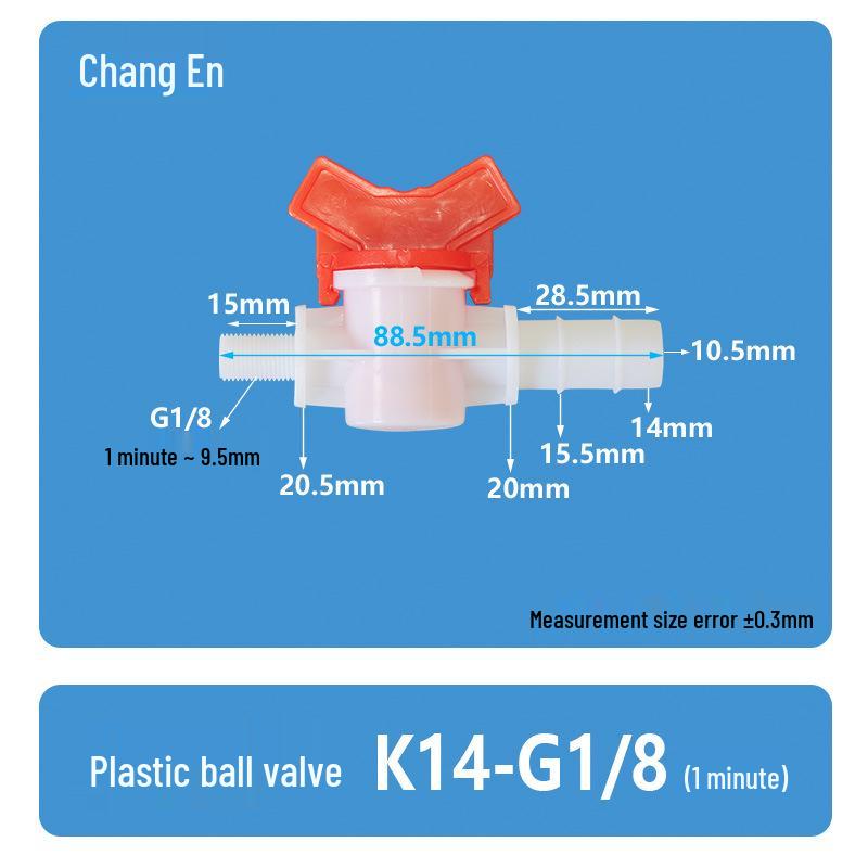 G1/8 Thread Pagoda Quick-Connect Water Ball Valve