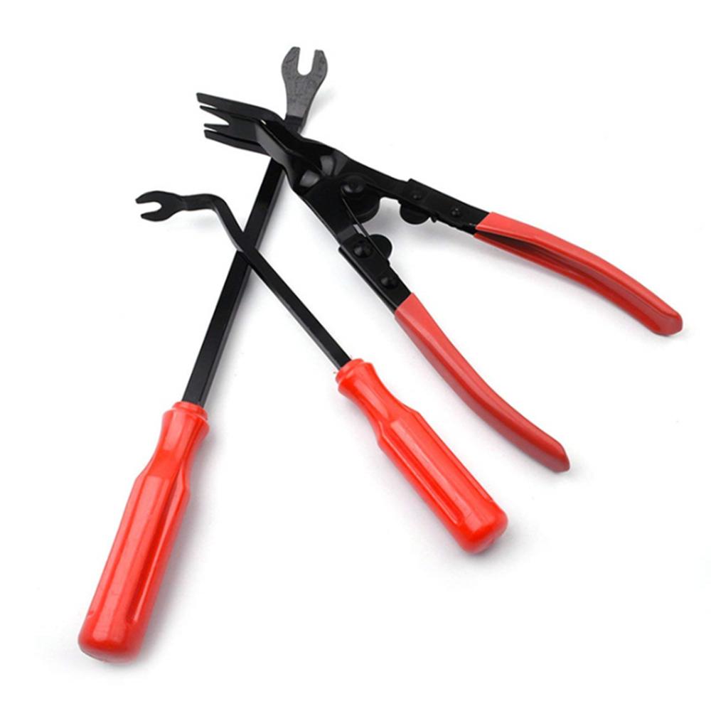 3Pcs Car Clip Pliers Set Fastener Removal Tool, Auto Trim Removal Tool Kit Pry Tool Set Car Door Panel Dashboard Repair Kit.