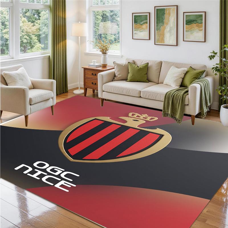 OGC Nice FC Design Crystal Velvet Rug Soft Decorative Mat for Bedroom Entrance