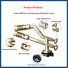 Dual-Head Gas Torch Adjustable Brass Welding Heating Flame Burner High Temperture Propane Butane Welding Torch