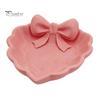 Small Item Storage Tray 3D Printed Bow Jewelry Tray, Heart Shape Ring Dish, Entryway Table Trays, Delicate Decorative Trinket Organizer for