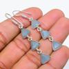 Aqua Chalcedony Gemstone 925 Solid Sterling Silver Jewelry Earring 2.01" GK-5876