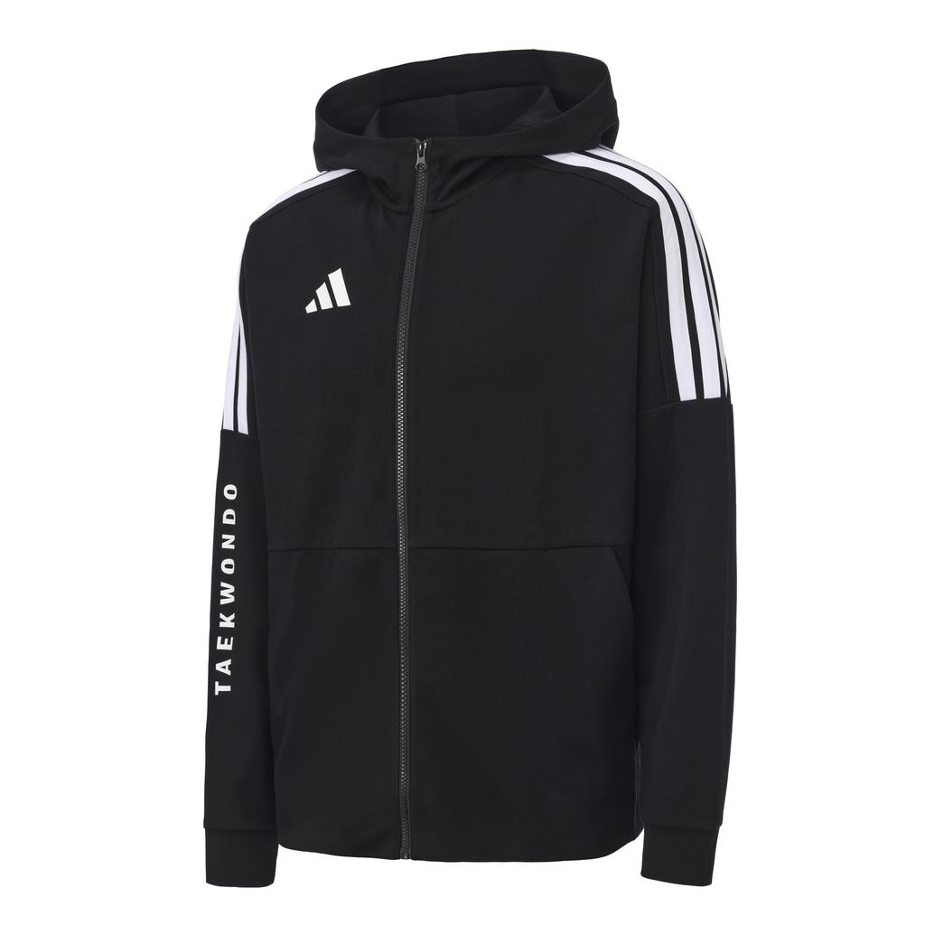 Adidas Taekwondo Series 3-Stripes Casual Versatile Retro Classic Striped Jacket Sports Style Hooded Jacket Unisex jackets CLTR02JTK-BW