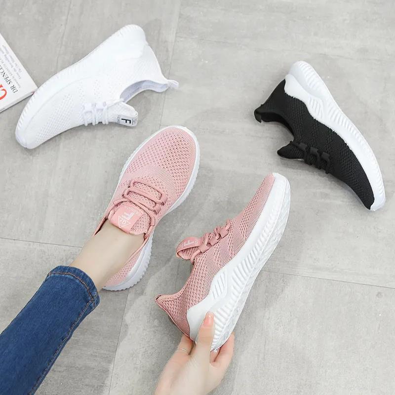 Women's Plus Size Sneakers Versatile Soft Sole Running Sports Shoes Travel Breathable Mesh Casual Shoes