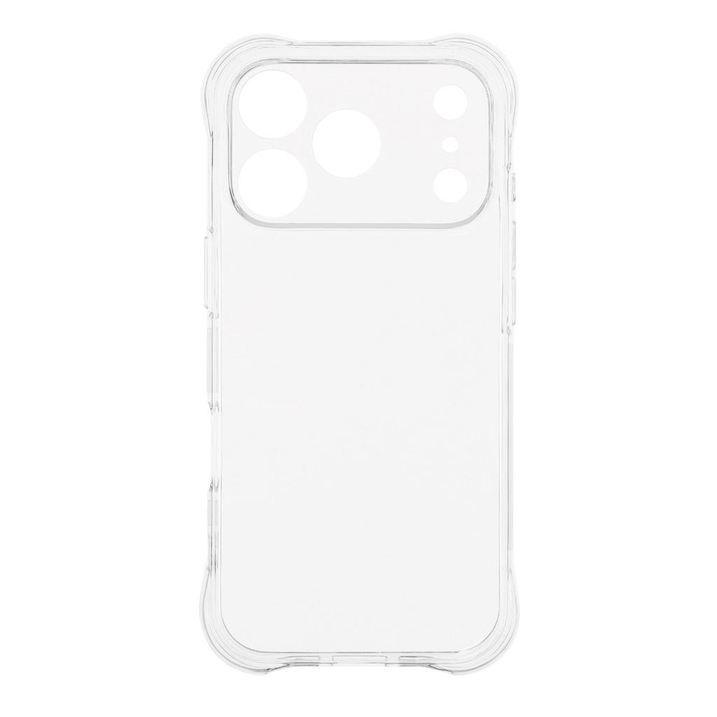 For iPhone 17 Pro Max Case 2.0mm TPU Clear Phone Cover with Tempered Glass Screen Protector