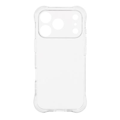 For iPhone 17 Pro Max Case 2.0mm TPU Clear Phone Cover with Tempered Glass Screen Protector