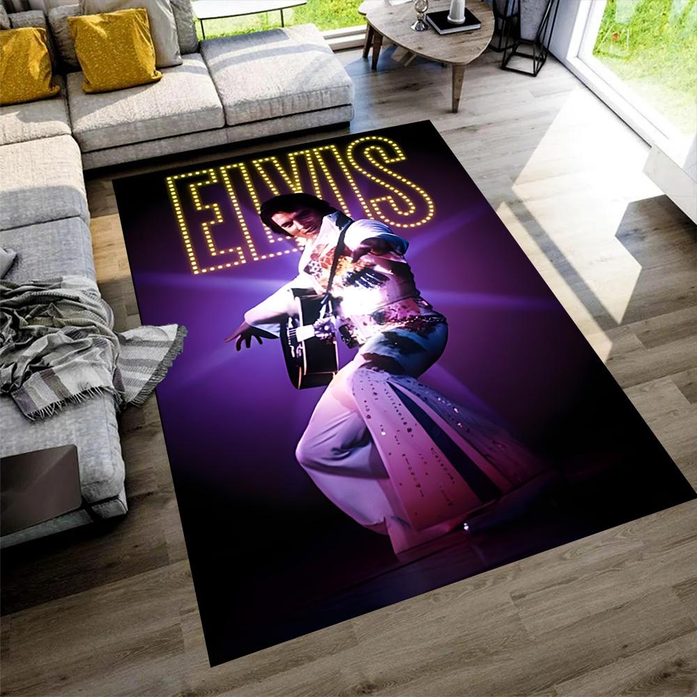 Elvis Presley Floor Mat Design for Hallway Dormitory Entryway Bedrooms Antislip Carpet Anime Office Decor Birthday/Christmas Gift