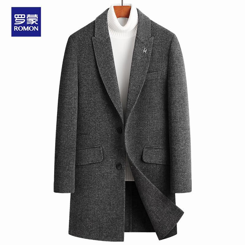Luomeng Men's Double-Faced Wool Blend Winter Overcoat