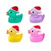 10 Teile/los Nette Leuchtende Weihnachten Ente Tier Miniaturen Mini Figur Glow in The Dark Fee Garten Dekoration Moos Terrarium Mikro landschaft
