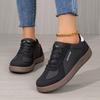 Leichte Frühlings-Freizeit-Damenschuhe in einfarbiger deutscher Stilrichtung, vielseitig, weiß