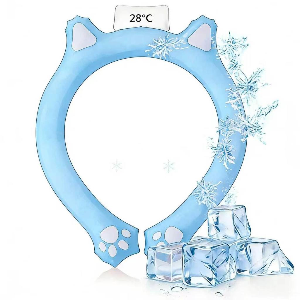 Ice Neck Ring Cute Cat Ears Neck Hanger Cooling Natural Freezing Cooling Cooling Reusable Heatstroke Prevention Heat Relief Commuting School Cooling