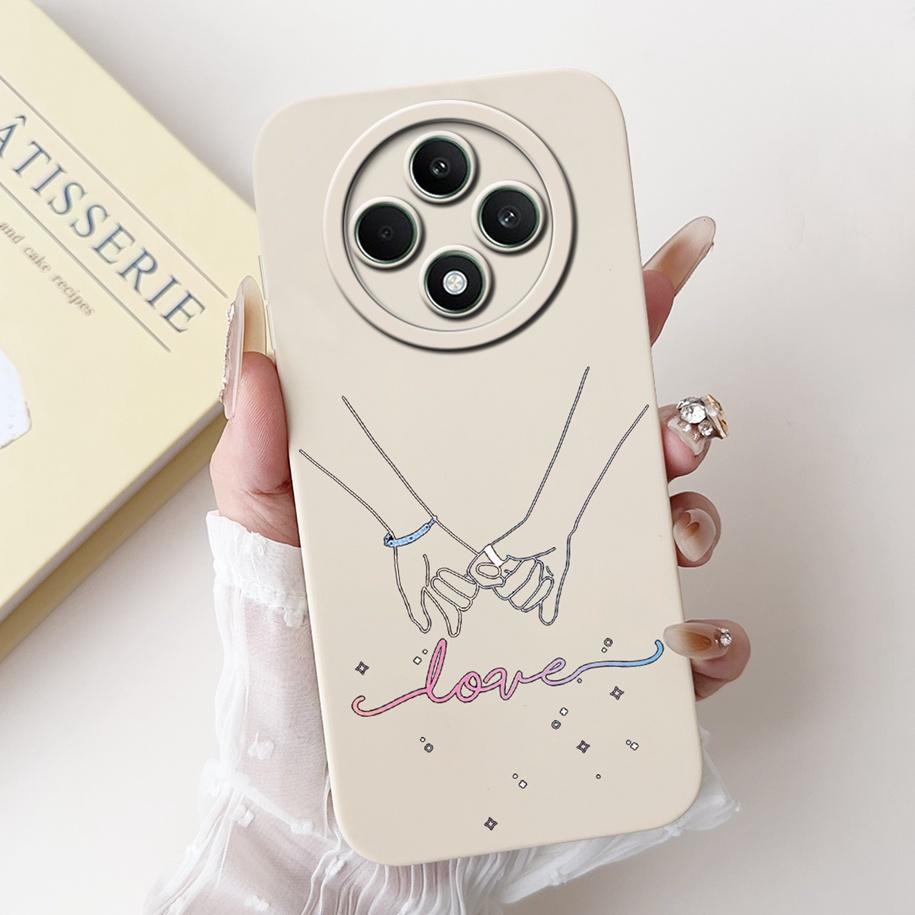 For OPPO Reno 12F 5G Case 2024 Fashion Pretty Girls Soft Liquid Silicone Shockproof Cover For OPPO Reno12 F 4G Reno 12 FS Bumper