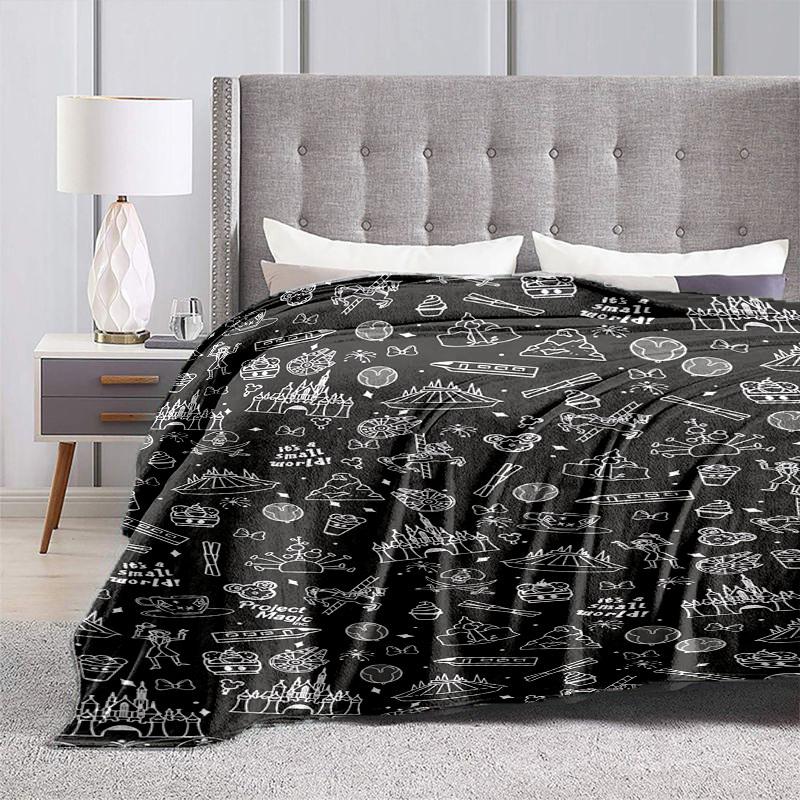1pc Disneyland Cartoon Blanket,Portable Throw for Travel & Camping, All Season Cozy Blanket,Ideal Gift