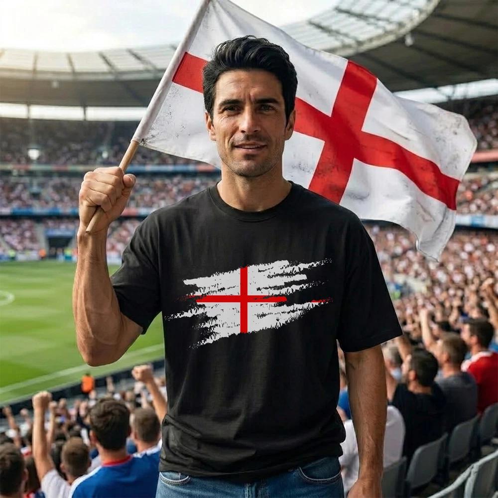 England Flag T Shirt Distressed British Graphic Tee Unisex Adult Kids Gift 2XL