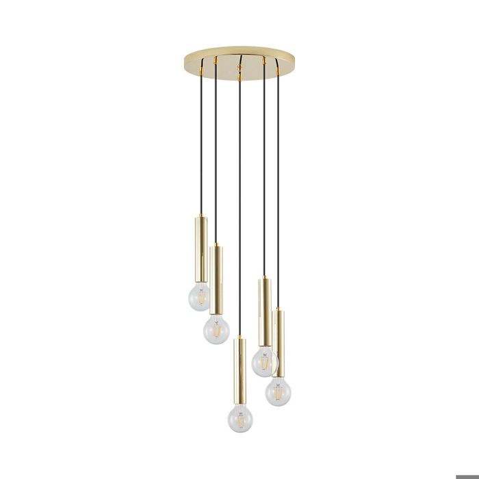 Suspension décorative 5xE27 23W IP20 – Métal doré