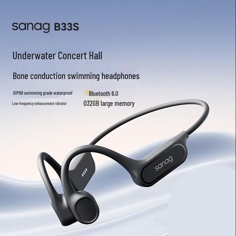 Saina B33S Bone Conduction Swimming Headphones with 32GB Memory