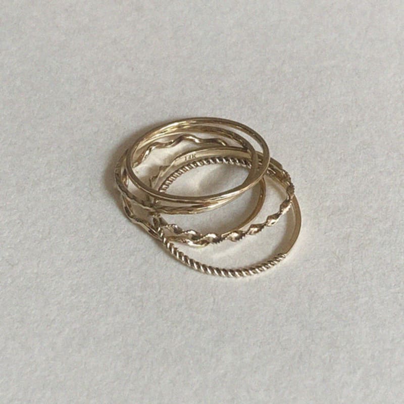 MCCOII [Exclusive] 14k Daily Layered Ring (5 Types)