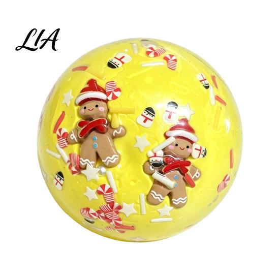TPR Stress Ball 1/4Pcs Christmas Fidget Toy, Anxiety Relief Squeezable Ball, Xmas Sensory Toy Theme Party Favors for Adults and Kids Relaxing