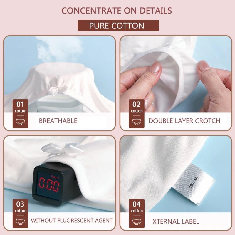 Girls Cotton Panties Soft Antibacterial Solid Underwears Children's Pure White Underpants Kids Breathable Briefs For Kids