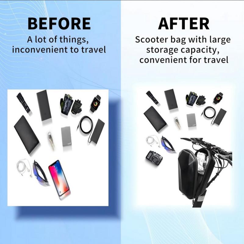 Premium EVA Hardshell Electric Scooter Bag - Waterproof, Front-Mounted, & Secure-Fit - Ideal for Commuters & Adventure Seekers