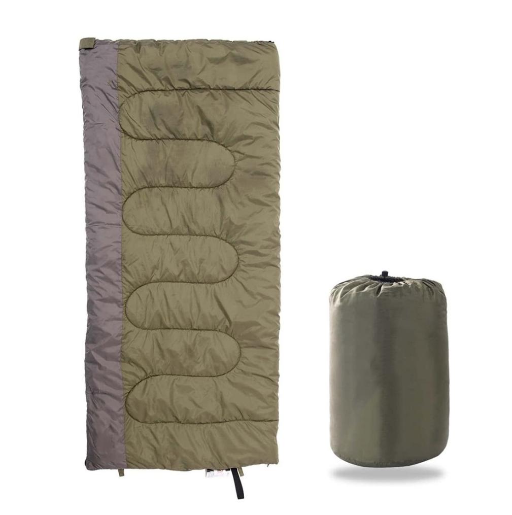 Three Seasons Polyester Envelope Sleeping Bag for Unisex Adults-Warm Weather Camping Hiking & Travel