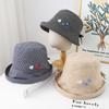 Designer Plaid Bucket Hat Women Korean Style Spring Autumn Bucket Cap Female Vintage Travel Sweet Hats For Women