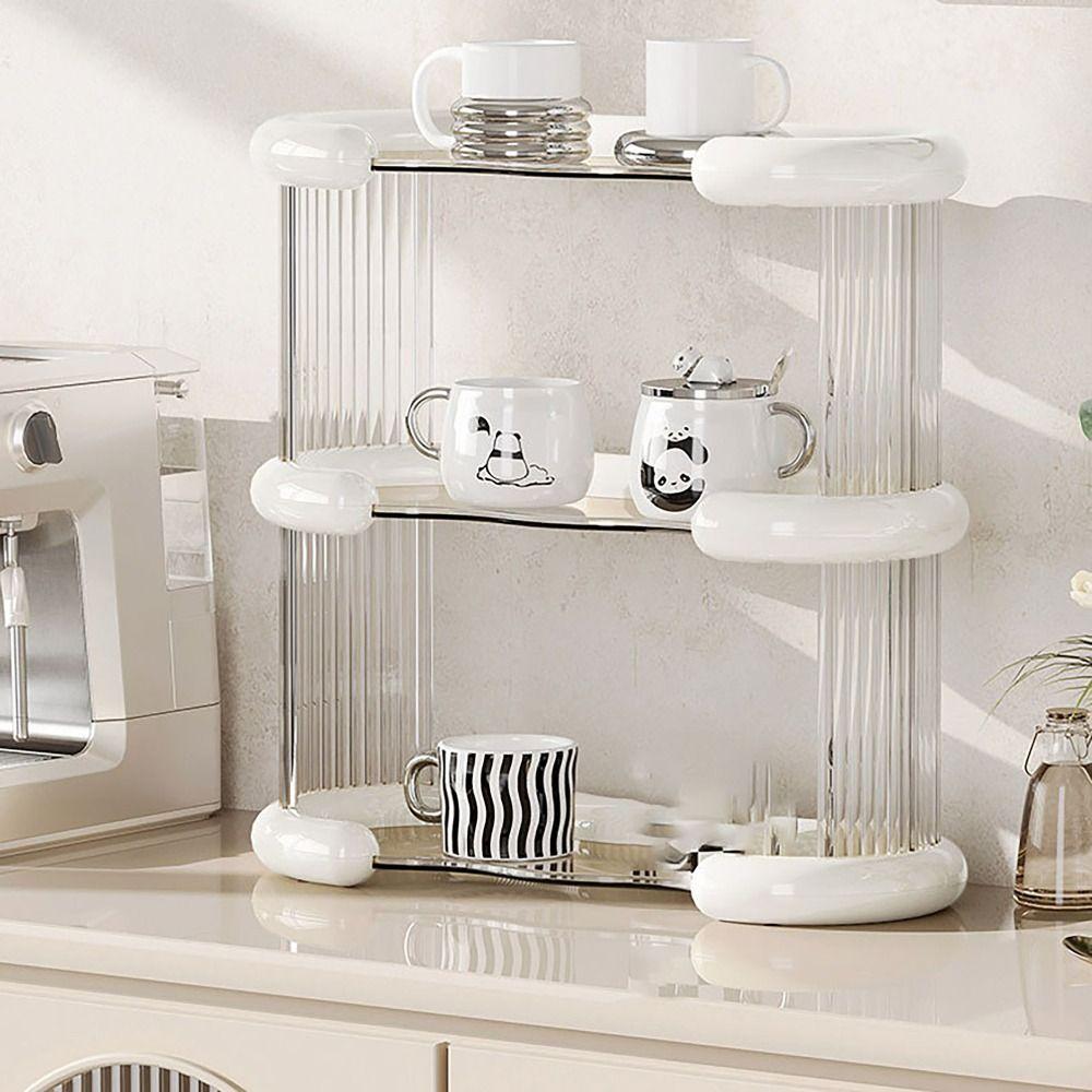 Layered Commodity Shelf Non-slip Rubber Pad Makeup Shelf Simple Shelf  Cosmetics