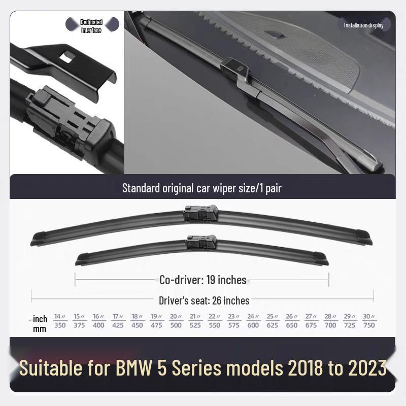 BMW 5 Series Frameless Wiper Blade (2014-2022) - Sport, Free Shipping