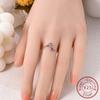 Genuine Genuine Copper Open Rings Love Heart Zircon Rings Luxury Bands For Women Girls Party Present Choice Fashion Wedding