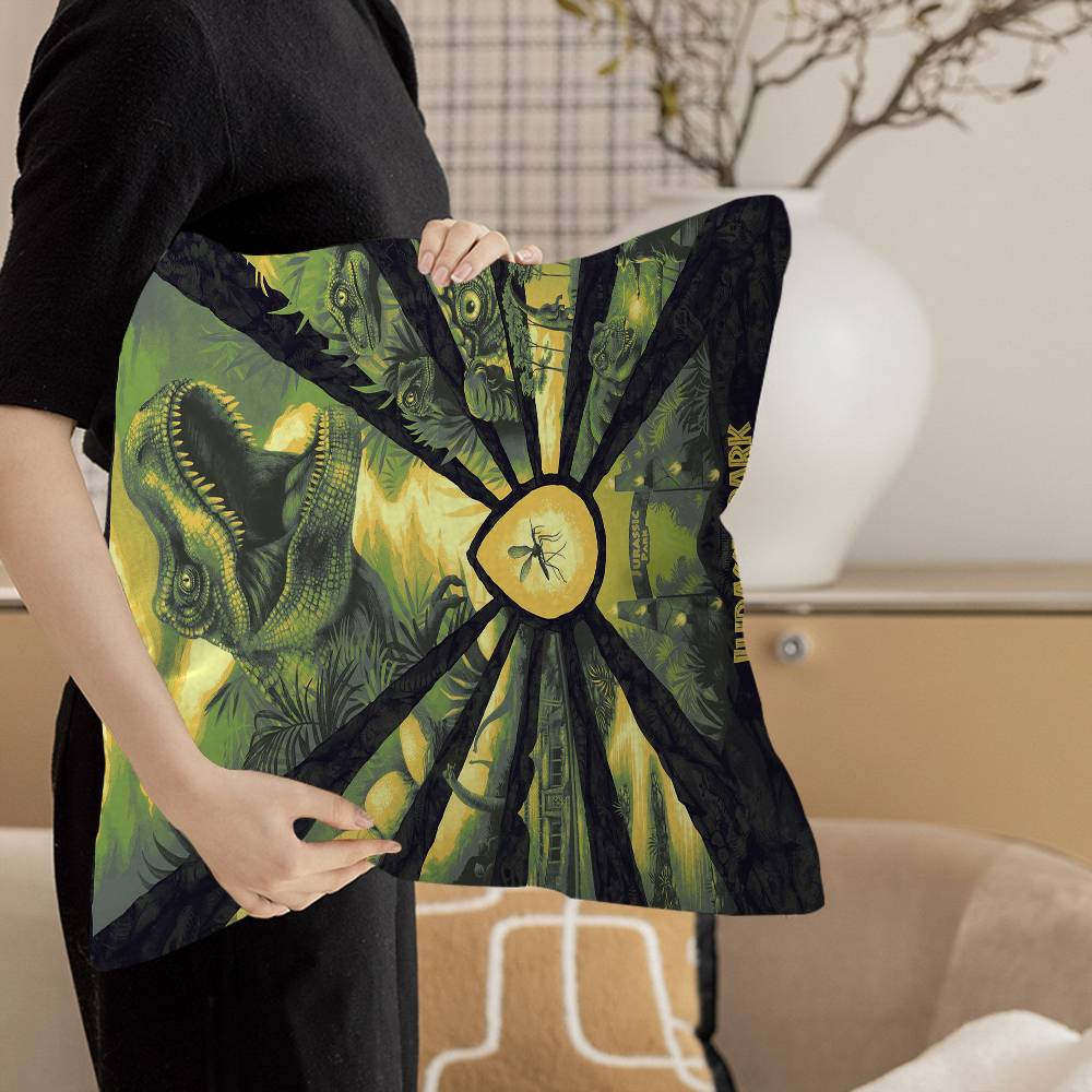 J-Jurassic P-Park Kudde Gåva Hemmakontor Dekoration Sovrum Soffa Bil Kuddfodral fodral 45x45