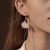 Translucent Immortal Petals Dangle Earrings for Women Fairy White Flower Hook Earrings Korean Fashion Long Tassel Earrings