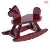 Wooden Crafts Rocking Horse Figurine Desk Decor Balance Art Adornment Miniature Rocking Horse Decorative Ornament Kids Gift