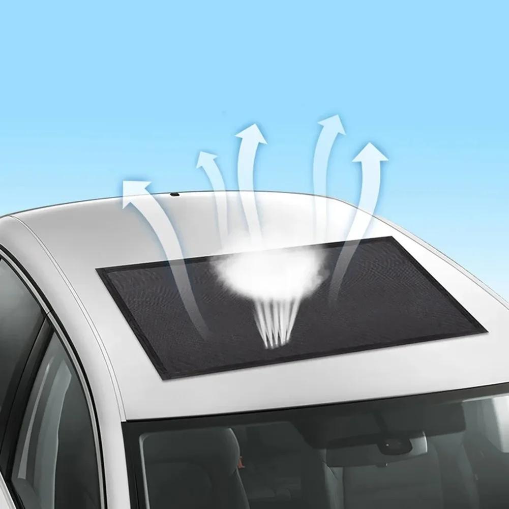Magnetic Car Sunroof Sunshade Net with Breathable Mesh for Heat Insulation Insect Protection and Improved Air Circulation