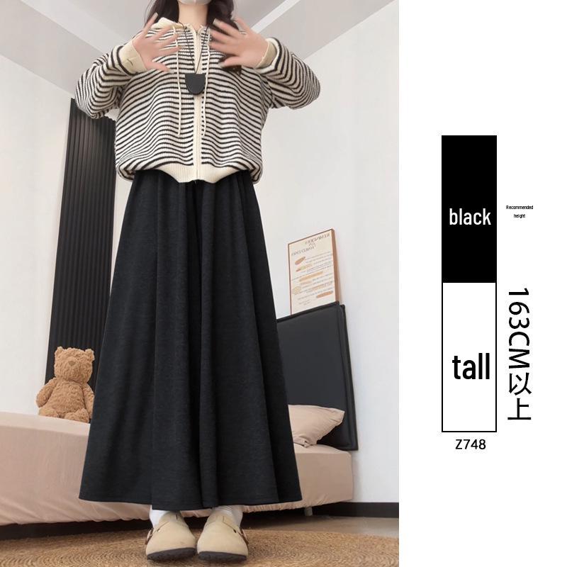 Yamamoto Women's High Waist A-Line Midi Culottes - Summer 2025 Ice Silk Casual Wide Leg Pants