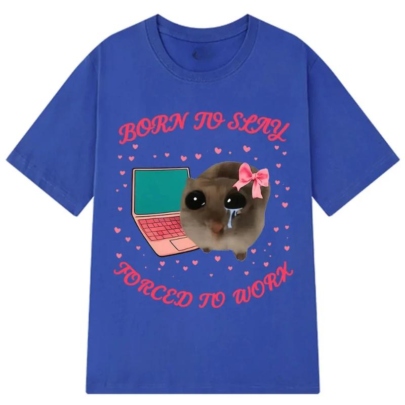 Funny Meme T-shirt, Men's and Women's Aesthetic Fashion T-shirt, Cotton Loose Casual T-shirt, Top