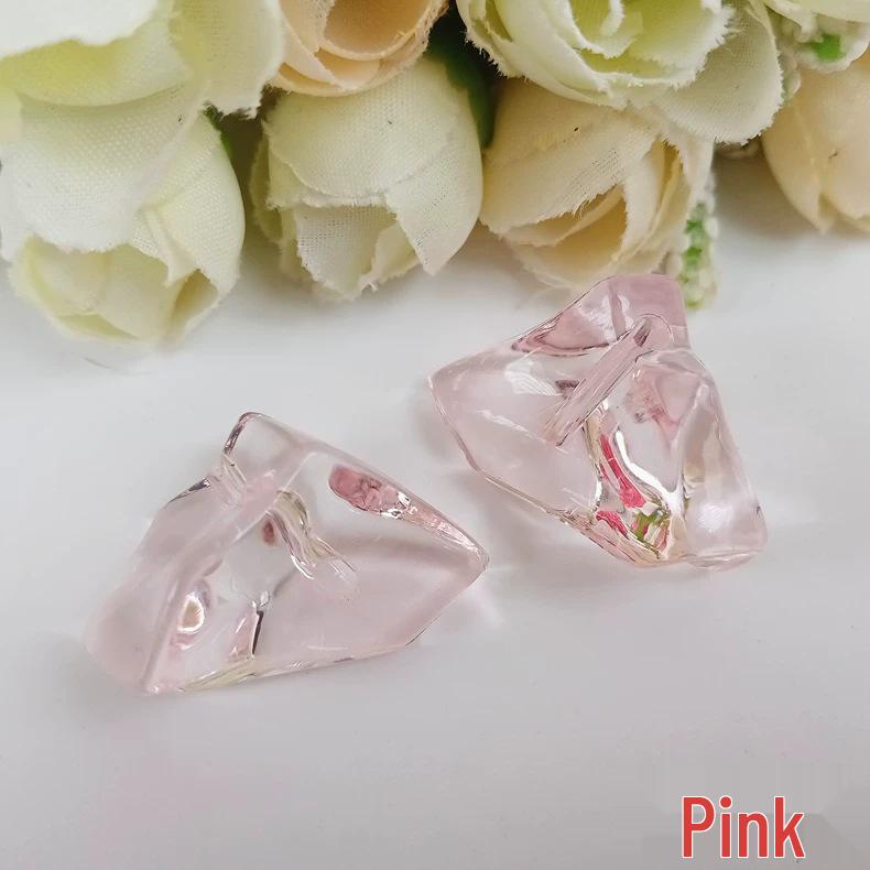 DIY Beaded Earrings Kit: Acrylic 29x28mm Irregular Imitation Crystal Ice Cube Beads Accessories