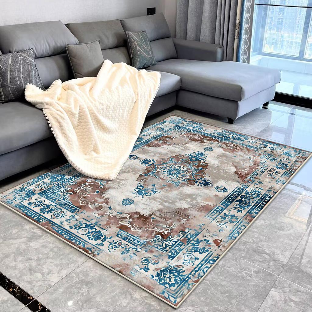 Persian Luxury Large Living Room Carpet Soft Easy Cleaning Rugs for Bedroom Decor 3D Floral Home Lounge Sofa Table Mat Alfombra