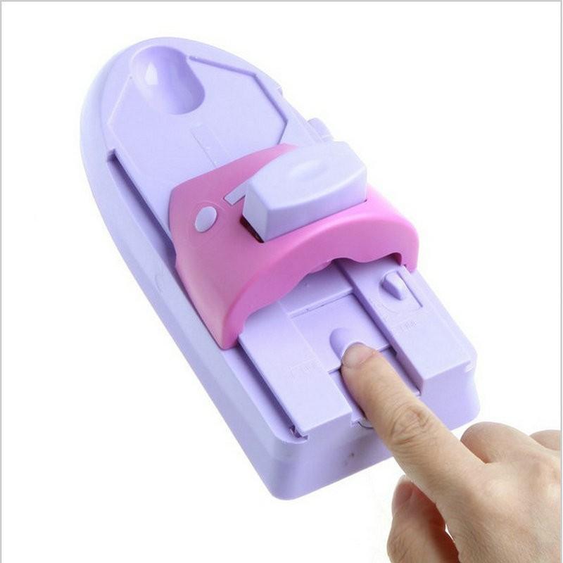 DIY Nail Art Printer Machine with 6 Pattern Stencils – Automatic Manicure Stamp Tool for Home & Salon