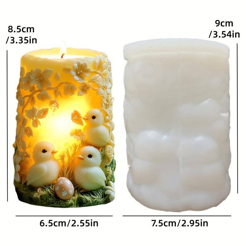Niedliches Küken in Eierschale Kerze Silikonform Blume Küken Elf Mit Ei Reliefform Niedliches Küken Resin GipsformOstern Geschenk
