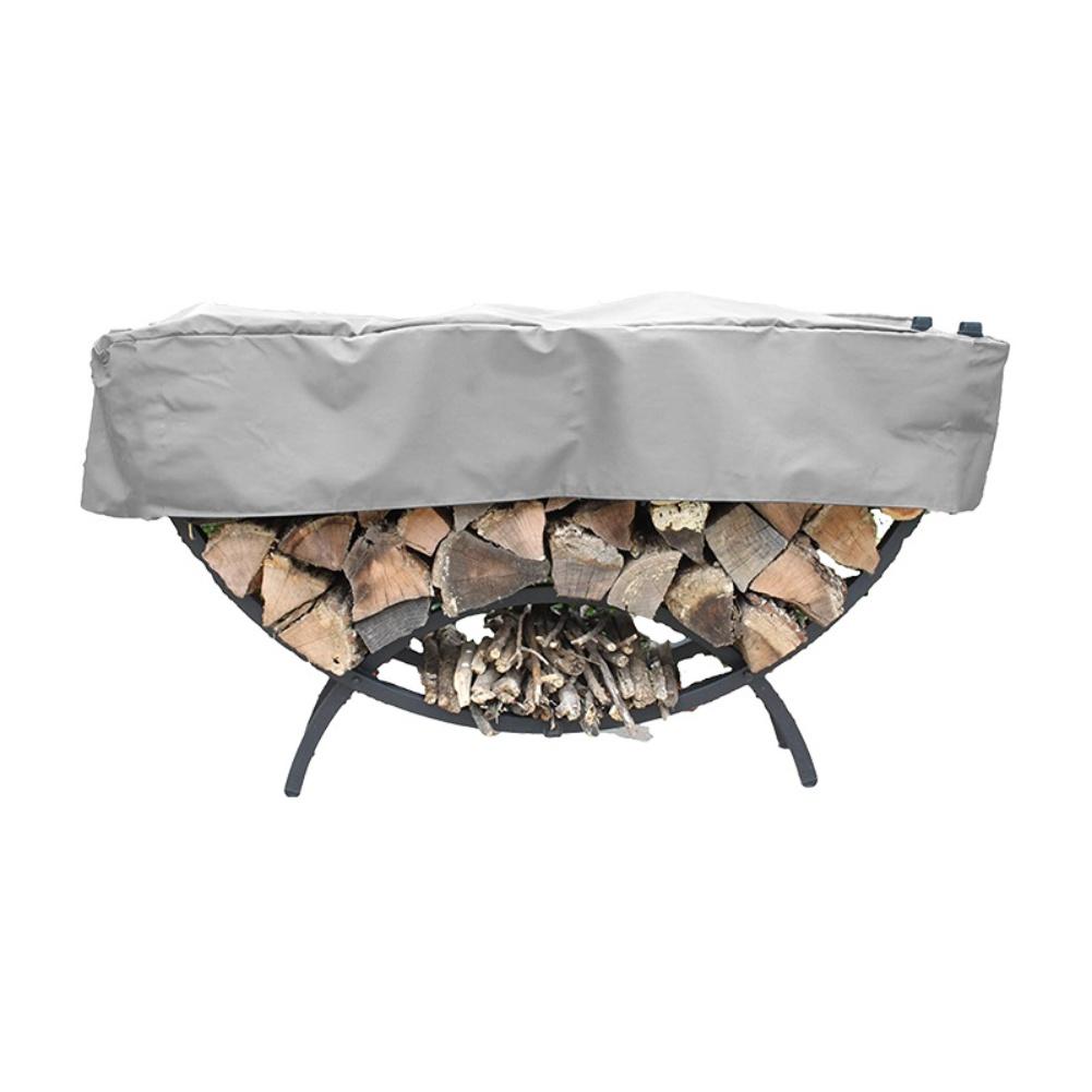 Black Silver Firewood Rack Cover Protective Cover For Firewood Firewood Cover Log Storage Sleeve Waterproof Protection