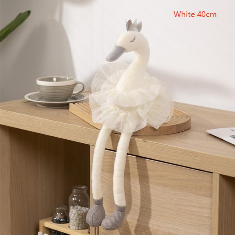 Cartoon Swan Plush Doll Cute Sweet Princess Crown Swan Plush Toy Stuffed Animal Doll Toys Lovely Soft Pillow Home Decoration