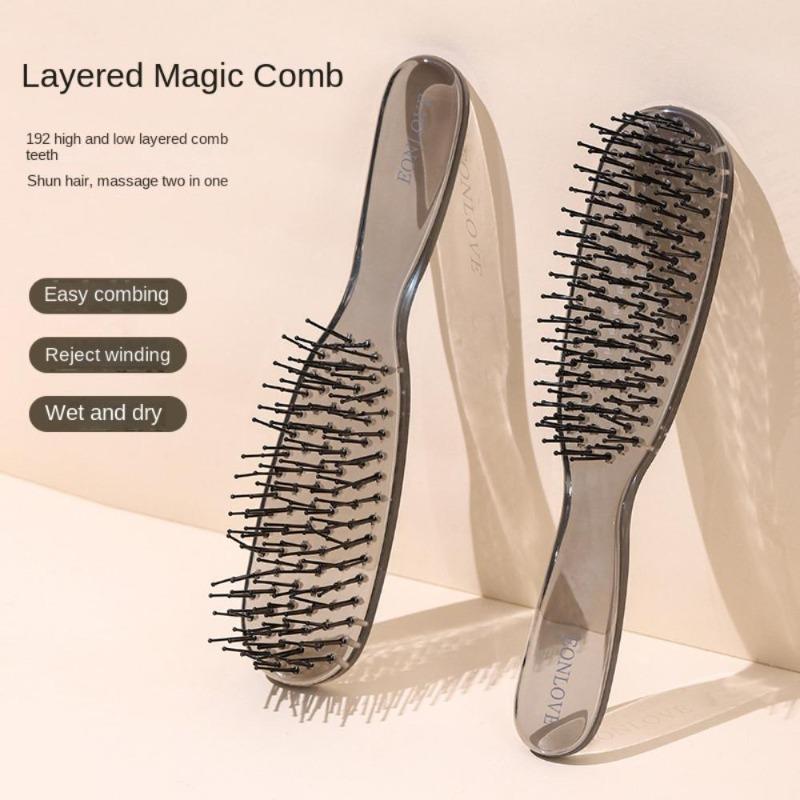 Layered Magic Comb for Dry and Wet Use Scalp Massage Smooth Hair Anti-Static and Volumizing