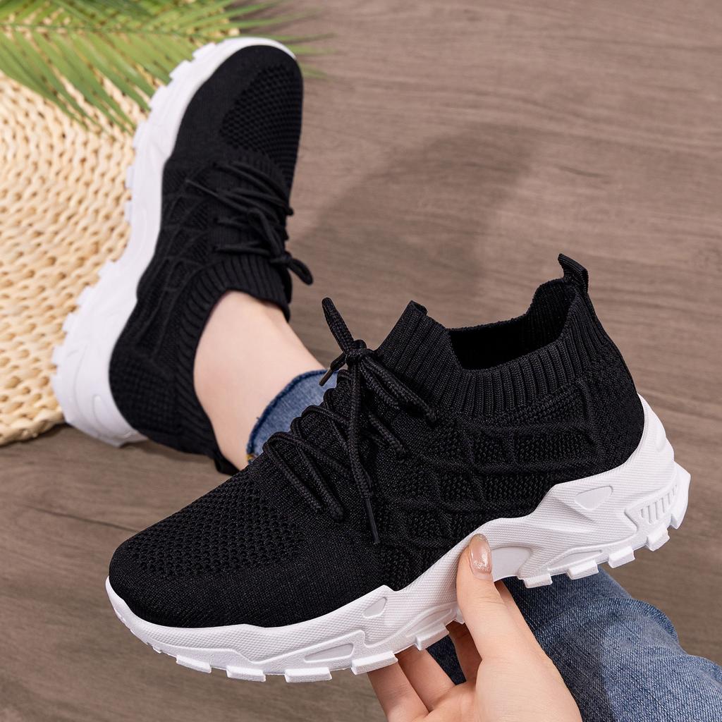 Women Plus Size Platform Sneakers Breathable Anti-Odor Chunky Dad Shoes Comfortable Casual Sports Shoes Lightweight Single Shoes