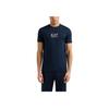 Emporio Armani EA7 Logo Knit Slim Fit Crew Neck Short Sleeve T-Shirt Men Tops Navy-Blue 7M000301-AF13739-UB102