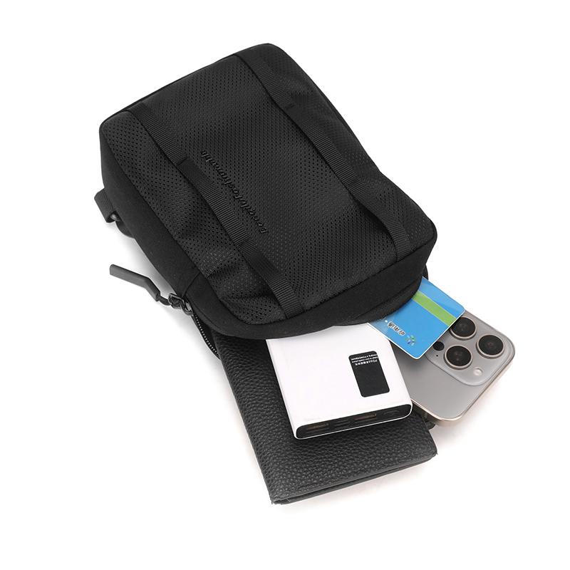 Men's Chest Bag Crossbody Bag Water-repellent Shoulder Bag Lightweight Sports Mobile Phone Bag