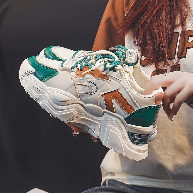 

Весенние новые туфли для папы, женская модная обувь, обувь на платформе, увеличивающая рост, повседневные кроссовки, кроссовки для бега 40