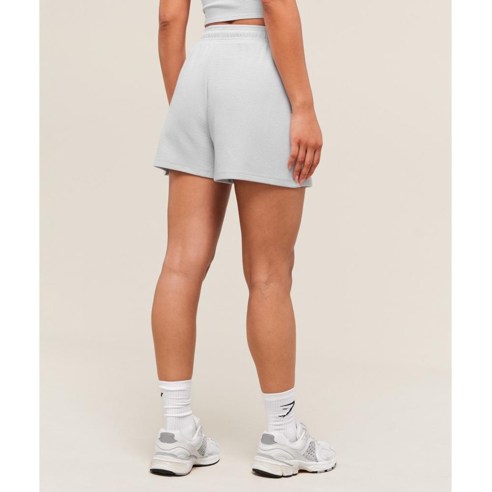 Gymshark Waffle Shorts Light Grey B3b6l Gb7k
