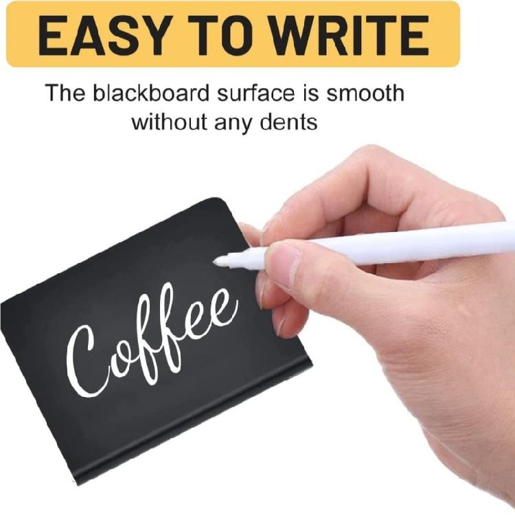 10/20 Stück Kleine Tafel-Schilder mit Stift Beschreibbare Tafeln Lebensmitteletiketten Nachrichtentafel-Schilder für Party