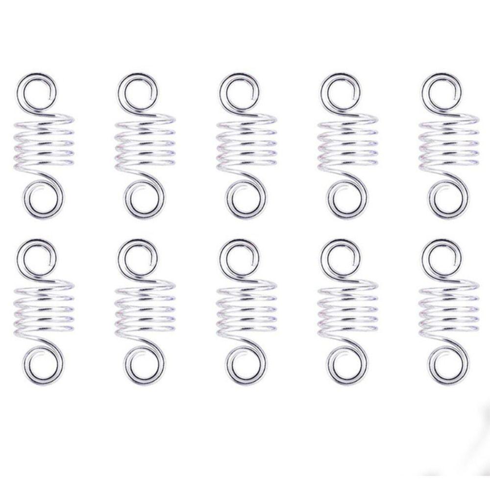 10Pcs Hair Braids Spring Hair Rings DIY Cuffs Tubes Hair Accessories Dreadlocks Beads  African